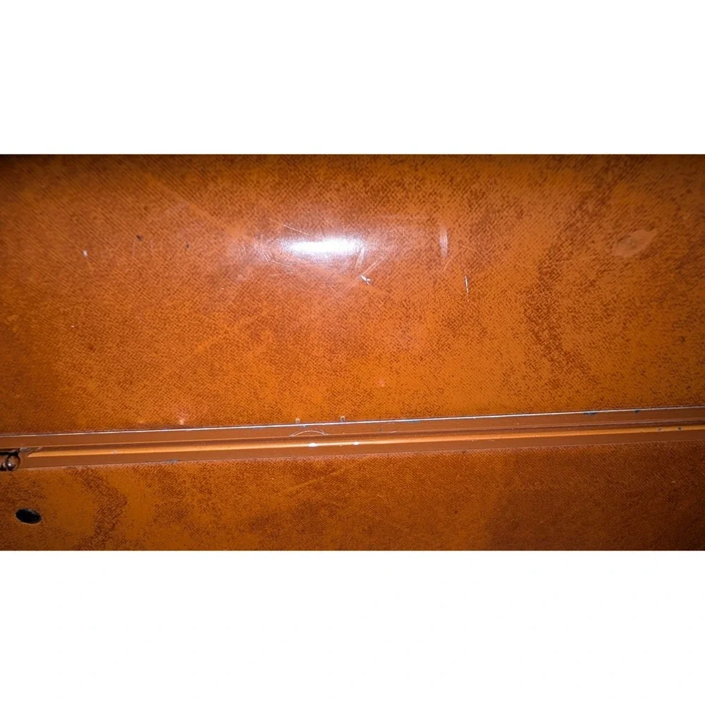 Vintage Samsonite Case Mirror & Tray Hard Side Suitcase Brown Luggage No Key